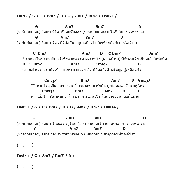 คอร์ดเพลง เนื้อเพลง รบกวนมารักกัน, คอร์ดเพลง รบกวนมารักกัน ของ Baby Zitte, คอร์ดเพลงของ Baby Zitte, เนื้อร้อง รบกวนมารักกัน Baby Zitte, รบกวนมารักกัน คอร์ดง่าย ๆ, คอร์ด รบกวนมารักกัน ต้นฉบับ