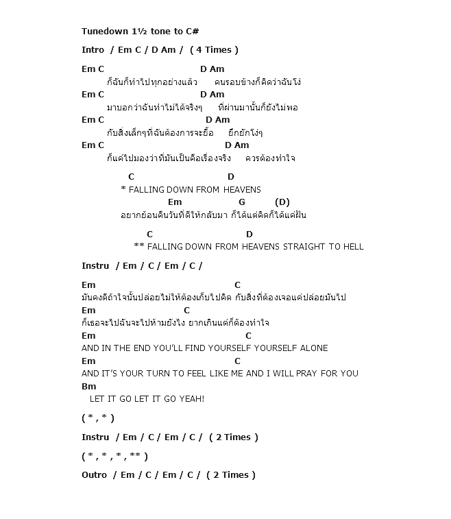 คอร์ดเพลง เนื้อเพลง Falling Down, คอร์ดเพลง Falling Down ของ Brandnew Sunset, คอร์ดเพลงของ Brandnew Sunset, เนื้อร้อง Falling Down Brandnew Sunset, Falling Down คอร์ดง่าย ๆ, คอร์ด Falling Down ต้นฉบับ