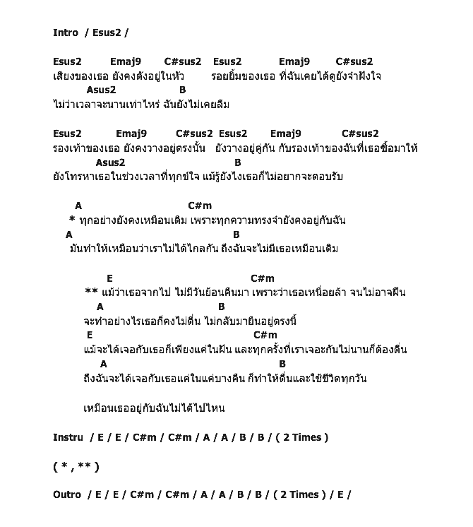 คอร์ดเพลง เนื้อเพลง เหมือนเดิม, คอร์ดเพลง เหมือนเดิม ของ Cairotera Club Feat.มน Room39, คอร์ดเพลงของ Cairotera Club Feat.มน Room39, เนื้อร้อง เหมือนเดิม Cairotera Club Feat.มน Room39, เหมือนเดิม คอร์ดง่าย ๆ, คอร์ด เหมือนเดิม ต้นฉบับ