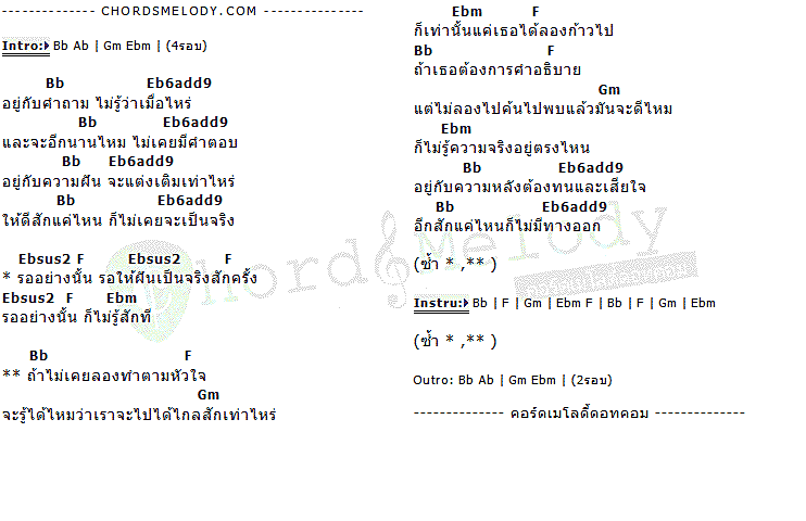 คอร์ดเพลง เนื้อเพลง ลอง (Try), คอร์ดเพลง ลอง (Try) ของ ซิงกูลาร์, คอร์ดเพลงของ ซิงกูลาร์, เนื้อร้อง ลอง (Try) ซิงกูลาร์, ลอง (Try) คอร์ดง่าย ๆ, คอร์ด ลอง (Try) ต้นฉบับ