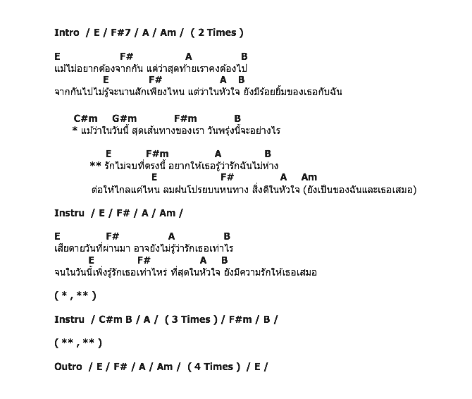 คอร์ดเพลง เนื้อเพลง รักไม่จบ, คอร์ดเพลง รักไม่จบ ของ Better Weather, คอร์ดเพลงของ Better Weather, เนื้อร้อง รักไม่จบ Better Weather, รักไม่จบ คอร์ดง่าย ๆ, คอร์ด รักไม่จบ ต้นฉบับ