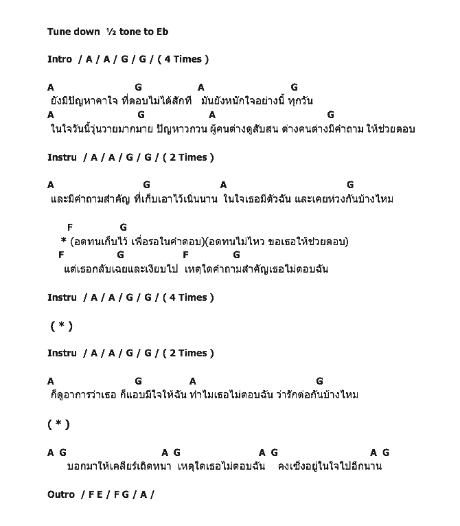 คอร์ดเพลง เนื้อเพลง คำถามสำคัญ, คอร์ดเพลง คำถามสำคัญ ของ Black Head, คอร์ดเพลงของ Black Head, เนื้อร้อง คำถามสำคัญ Black Head, คำถามสำคัญ คอร์ดง่าย ๆ, คอร์ด คำถามสำคัญ ต้นฉบับ