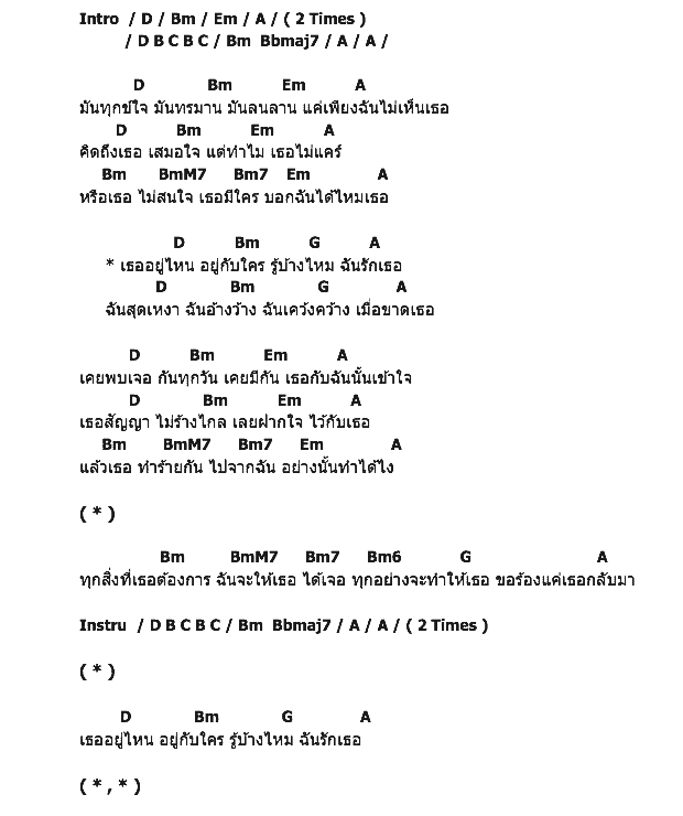 คอร์ดเพลง เนื้อเพลง เธออยู่ไหน, คอร์ดเพลง เธออยู่ไหน ของ ต้า Mr.Team, คอร์ดเพลงของ ต้า Mr.Team, เนื้อร้อง เธออยู่ไหน ต้า Mr.Team, เธออยู่ไหน คอร์ดง่าย ๆ, คอร์ด เธออยู่ไหน ต้นฉบับ