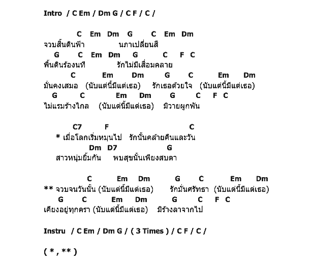 คอร์ดเพลง เนื้อเพลง นับแต่นี้มีแต่เธอ, คอร์ดเพลง นับแต่นี้มีแต่เธอ ของ กอหญ้า, คอร์ดเพลงของ กอหญ้า, เนื้อร้อง นับแต่นี้มีแต่เธอ กอหญ้า, นับแต่นี้มีแต่เธอ คอร์ดง่าย ๆ, คอร์ด นับแต่นี้มีแต่เธอ ต้นฉบับ