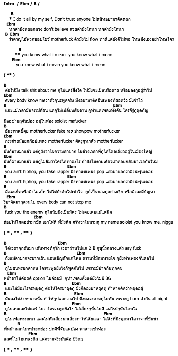 คอร์ดเพลง เนื้อเพลง You Know What I Mean, คอร์ดเพลง You Know What I Mean ของ Soloist Feat.Head Flow, คอร์ดเพลงของ Soloist Feat.Head Flow, เนื้อร้อง You Know What I Mean Soloist Feat.Head Flow, You Know What I Mean คอร์ดง่าย ๆ, คอร์ด You Know What I Mean ต้นฉบับ