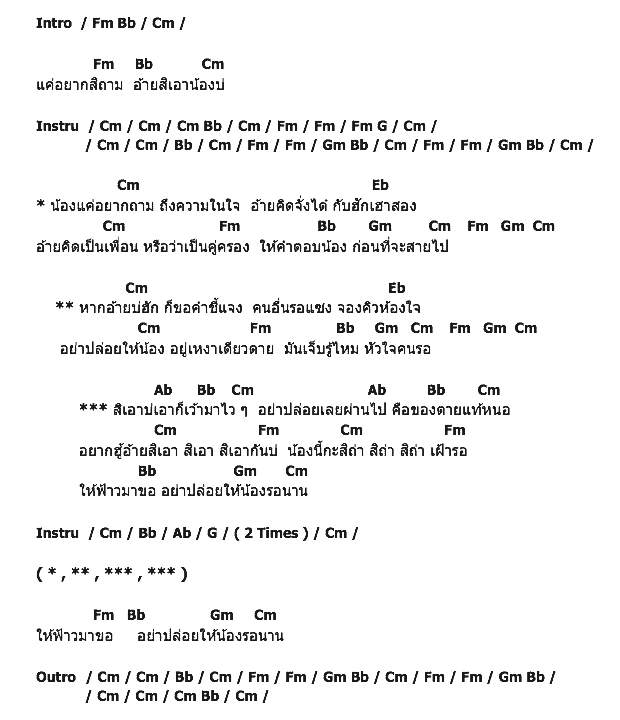 คอร์ดเพลง เนื้อเพลง สิเอาน้องบ่, คอร์ดเพลง สิเอาน้องบ่ ของ ติ๊ก อัญชลี, คอร์ดเพลงของ ติ๊ก อัญชลี, เนื้อร้อง สิเอาน้องบ่ ติ๊ก อัญชลี, สิเอาน้องบ่ คอร์ดง่าย ๆ, คอร์ด สิเอาน้องบ่ ต้นฉบับ