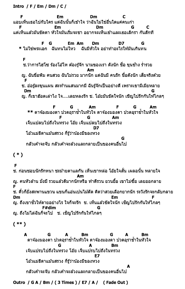 คอร์ดเพลง เนื้อเพลง Foe (ไม่ใช่พระเอก), คอร์ดเพลง Foe (ไม่ใช่พระเอก) ของ The Rube Feat.หลิว อาจารียา พรหมพฤกษ์, คอร์ดเพลงของ The Rube Feat.หลิว อาจารียา พรหมพฤกษ์, เนื้อร้อง Foe (ไม่ใช่พระเอก) The Rube Feat.หลิว อาจารียา พรหมพฤกษ์, Foe (ไม่ใช่พระเอก) คอร์ดง่าย ๆ, คอร์ด Foe (ไม่ใช่พระเอก) ต้นฉบับ