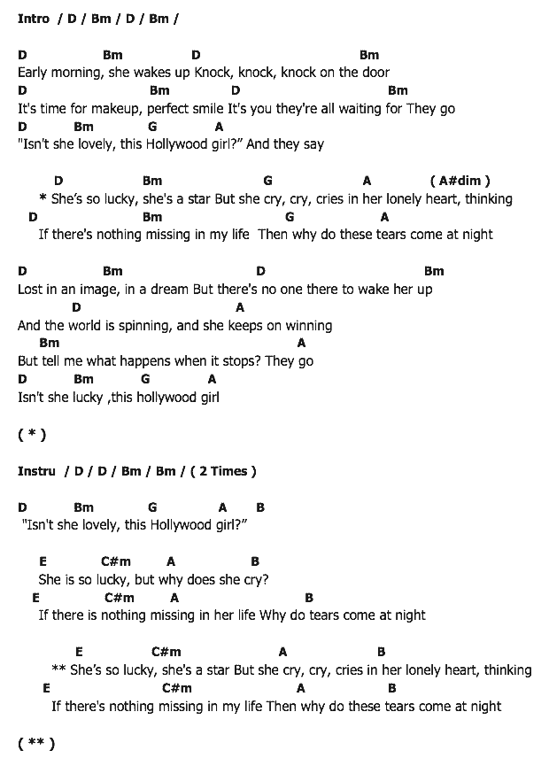 คอร์ดเพลง เนื้อเพลง Lucky, คอร์ดเพลง Lucky ของ Britney Spears, คอร์ดเพลงของ Britney Spears, เนื้อร้อง Lucky Britney Spears, Lucky คอร์ดง่าย ๆ, คอร์ด Lucky ต้นฉบับ