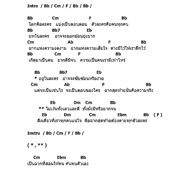 คอร์ดเพลง เนื้อเพลง ละครฉากสุดท้าย, คอร์ดเพลง ละครฉากสุดท้าย ของ นันทิดา แก้วบัวสาย, คอร์ดเพลงของ นันทิดา แก้วบัวสาย, เนื้อร้อง ละครฉากสุดท้าย นันทิดา แก้วบัวสาย, ละครฉากสุดท้าย คอร์ดง่าย ๆ, คอร์ด ละครฉากสุดท้าย ต้นฉบับ