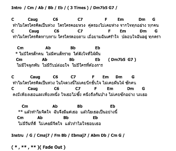 คอร์ดเพลง เนื้อเพลง ทำไม, คอร์ดเพลง ทำไม ของ นันทิดา แก้วบัวสาย, คอร์ดเพลงของ นันทิดา แก้วบัวสาย, เนื้อร้อง ทำไม นันทิดา แก้วบัวสาย, ทำไม คอร์ดง่าย ๆ, คอร์ด ทำไม ต้นฉบับ