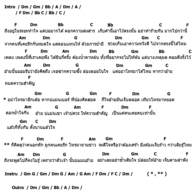 คอร์ดเพลง เนื้อเพลง อย่าโทรมาย้ำกับคำว่าเจ็บ, คอร์ดเพลง อย่าโทรมาย้ำกับคำว่าเจ็บ ของ รัญ วรัญชัย, คอร์ดเพลงของ รัญ วรัญชัย, เนื้อร้อง อย่าโทรมาย้ำกับคำว่าเจ็บ รัญ วรัญชัย, อย่าโทรมาย้ำกับคำว่าเจ็บ คอร์ดง่าย ๆ, คอร์ด อย่าโทรมาย้ำกับคำว่าเจ็บ ต้นฉบับ
