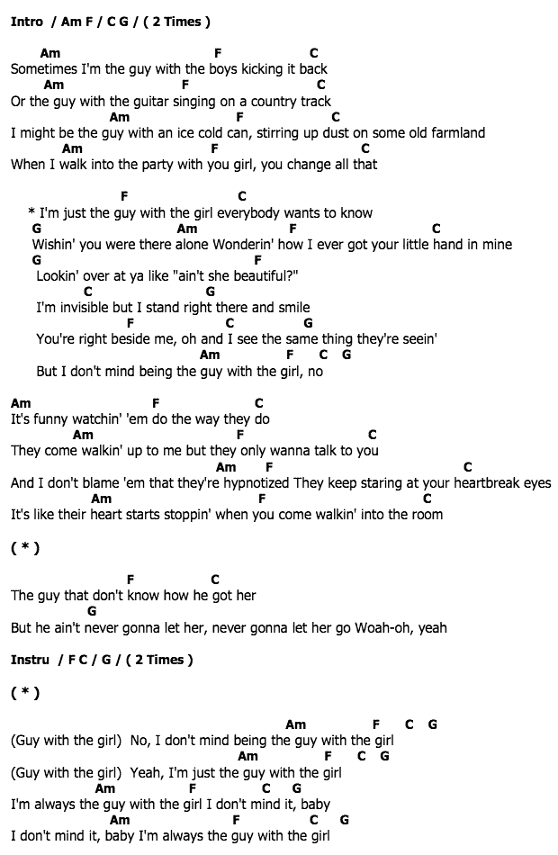 คอร์ดเพลง เนื้อเพลง A Guy With A Girl, คอร์ดเพลง A Guy With A Girl ของ Blake Shelton, คอร์ดเพลงของ Blake Shelton, เนื้อร้อง A Guy With A Girl Blake Shelton, A Guy With A Girl คอร์ดง่าย ๆ, คอร์ด A Guy With A Girl ต้นฉบับ