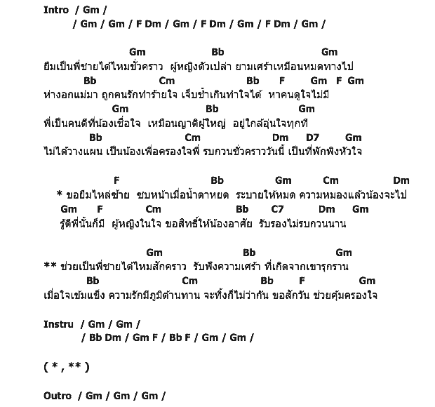 คอร์ดเพลง เนื้อเพลง พี่ชายชั่วคราว, คอร์ดเพลง พี่ชายชั่วคราว ของ ต่าย อรทัย, คอร์ดเพลงของ ต่าย อรทัย, เนื้อร้อง พี่ชายชั่วคราว ต่าย อรทัย, พี่ชายชั่วคราว คอร์ดง่าย ๆ, คอร์ด พี่ชายชั่วคราว ต้นฉบับ