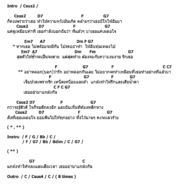 คอร์ดเพลง เนื้อเพลง อย่าหลอกว่ารัก, คอร์ดเพลง อย่าหลอกว่ารัก ของ เลฟเวอลูชั่น, คอร์ดเพลงของ เลฟเวอลูชั่น, เนื้อร้อง อย่าหลอกว่ารัก เลฟเวอลูชั่น, อย่าหลอกว่ารัก คอร์ดง่าย ๆ, คอร์ด อย่าหลอกว่ารัก ต้นฉบับ