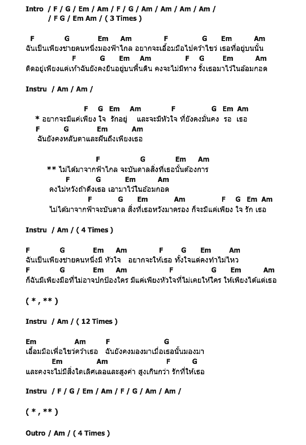 คอร์ดเพลง เนื้อเพลง ไม่ได้มาจากฟากฟ้า, คอร์ดเพลง ไม่ได้มาจากฟากฟ้า ของ Cocktail, คอร์ดเพลงของ Cocktail, เนื้อร้อง ไม่ได้มาจากฟากฟ้า Cocktail, ไม่ได้มาจากฟากฟ้า คอร์ดง่าย ๆ, คอร์ด ไม่ได้มาจากฟากฟ้า ต้นฉบับ