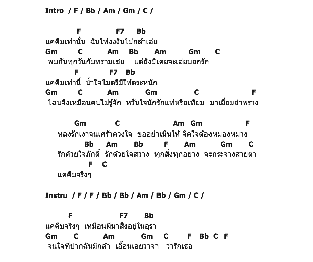 คอร์ดเพลง เนื้อเพลง แค่คืบ, คอร์ดเพลง แค่คืบ ของ Butterfly, คอร์ดเพลงของ Butterfly, เนื้อร้อง แค่คืบ Butterfly, แค่คืบ คอร์ดง่าย ๆ, คอร์ด แค่คืบ ต้นฉบับ