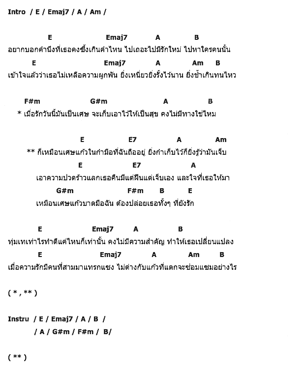 คอร์ดเพลง เนื้อเพลง เศษแก้วในกำมือ, คอร์ดเพลง เศษแก้วในกำมือ ของ Team, คอร์ดเพลงของ Team, เนื้อร้อง เศษแก้วในกำมือ Team, เศษแก้วในกำมือ คอร์ดง่าย ๆ, คอร์ด เศษแก้วในกำมือ ต้นฉบับ