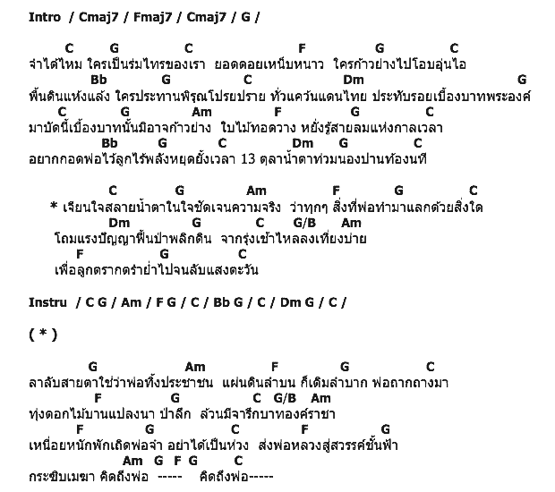 คอร์ดเพลง เนื้อเพลง คิดถึงพ่อ, คอร์ดเพลง คิดถึงพ่อ ของ นิด พาร์ทไทม์, คอร์ดเพลงของ นิด พาร์ทไทม์, เนื้อร้อง คิดถึงพ่อ นิด พาร์ทไทม์, คิดถึงพ่อ คอร์ดง่าย ๆ, คอร์ด คิดถึงพ่อ ต้นฉบับ
