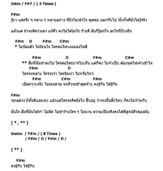 คอร์ดเพลง เนื้อเพลง เมื่อความจริงปรากฏ, คอร์ดเพลง เมื่อความจริงปรากฏ ของ Labanoon, คอร์ดเพลงของ Labanoon, เนื้อร้อง เมื่อความจริงปรากฏ Labanoon, เมื่อความจริงปรากฏ คอร์ดง่าย ๆ, คอร์ด เมื่อความจริงปรากฏ ต้นฉบับ
