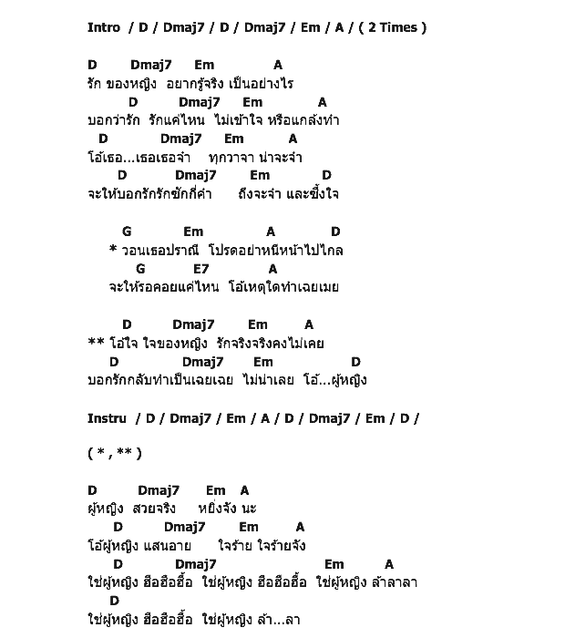 คอร์ดเพลง เนื้อเพลง โอ้...ผู้หญิง, คอร์ดเพลง โอ้...ผู้หญิง ของ ธเนศ วรากุลนุเคราะห์, คอร์ดเพลงของ ธเนศ วรากุลนุเคราะห์, เนื้อร้อง โอ้...ผู้หญิง ธเนศ วรากุลนุเคราะห์, โอ้...ผู้หญิง คอร์ดง่าย ๆ, คอร์ด โอ้...ผู้หญิง ต้นฉบับ
