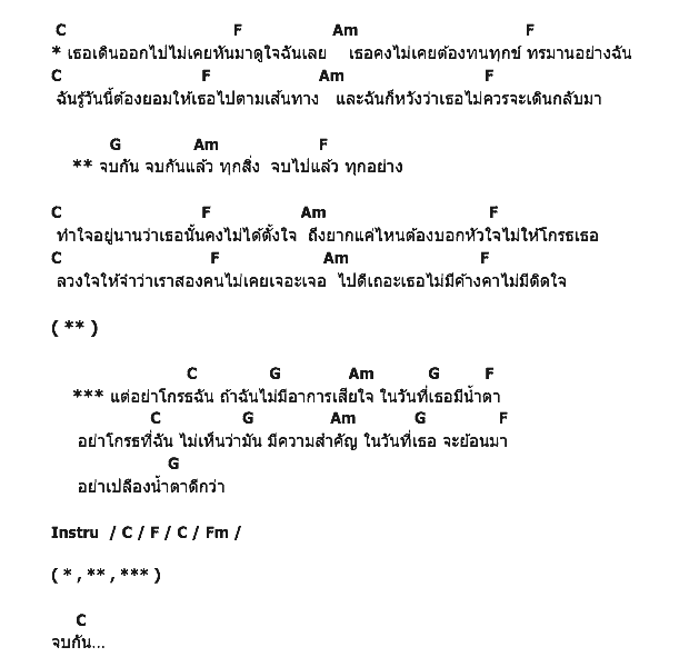 คอร์ดเพลง เนื้อเพลง อย่าโกรธฉัน, คอร์ดเพลง อย่าโกรธฉัน ของ Fly, คอร์ดเพลงของ Fly, เนื้อร้อง อย่าโกรธฉัน Fly, อย่าโกรธฉัน คอร์ดง่าย ๆ, คอร์ด อย่าโกรธฉัน ต้นฉบับ