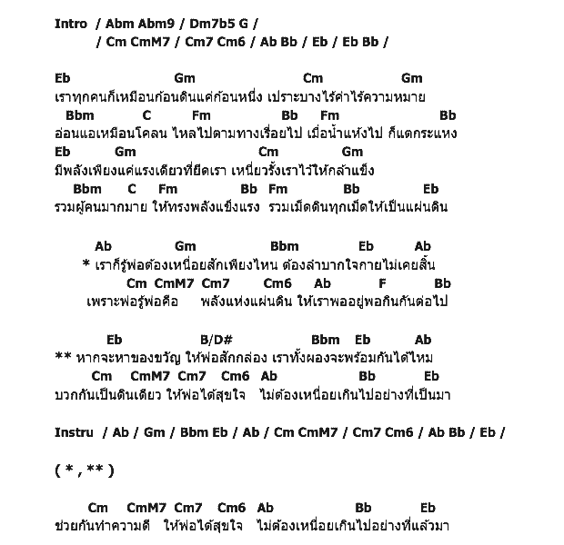 คอร์ดเพลง เนื้อเพลง ของขวัญจากก้อนดิน, คอร์ดเพลง ของขวัญจากก้อนดิน ของ บี พีระพัฒน์, คอร์ดเพลงของ บี พีระพัฒน์, เนื้อร้อง ของขวัญจากก้อนดิน บี พีระพัฒน์, ของขวัญจากก้อนดิน คอร์ดง่าย ๆ, คอร์ด ของขวัญจากก้อนดิน ต้นฉบับ