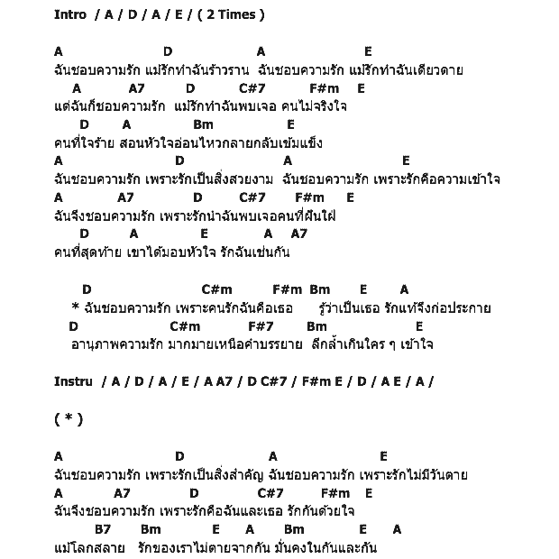 คอร์ดเพลง เนื้อเพลง ฉันชอบความรัก, คอร์ดเพลง ฉันชอบความรัก ของ พนิดา เศรษฐบุตร, คอร์ดเพลงของ พนิดา เศรษฐบุตร, เนื้อร้อง ฉันชอบความรัก พนิดา เศรษฐบุตร, ฉันชอบความรัก คอร์ดง่าย ๆ, คอร์ด ฉันชอบความรัก ต้นฉบับ