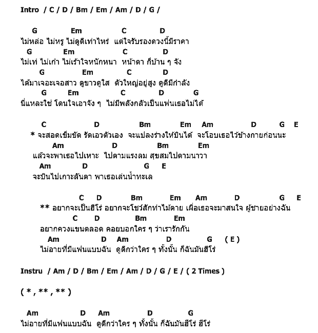 คอร์ดเพลง เนื้อเพลง ฮีโร่, คอร์ดเพลง ฮีโร่ ของ หนุ่มกัน จันทน์กะพ้อ, คอร์ดเพลงของ หนุ่มกัน จันทน์กะพ้อ, เนื้อร้อง ฮีโร่ หนุ่มกัน จันทน์กะพ้อ, ฮีโร่ คอร์ดง่าย ๆ, คอร์ด ฮีโร่ ต้นฉบับ