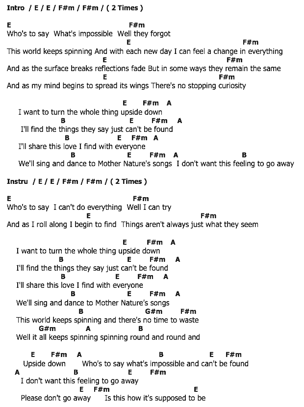 คอร์ดเพลง เนื้อเพลง Upside Down, คอร์ดเพลง Upside Down ของ Jack Johnson, คอร์ดเพลงของ Jack Johnson, เนื้อร้อง Upside Down Jack Johnson, Upside Down คอร์ดง่าย ๆ, คอร์ด Upside Down ต้นฉบับ