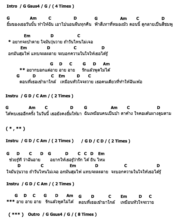 คอร์ดเพลง เนื้อเพลง อาย, คอร์ดเพลง อาย ของ แกงเนื้อ, คอร์ดเพลงของ แกงเนื้อ, เนื้อร้อง อาย แกงเนื้อ, อาย คอร์ดง่าย ๆ, คอร์ด อาย ต้นฉบับ