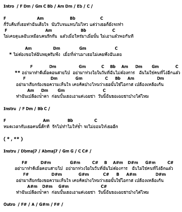 คอร์ดเพลง เนื้อเพลง ใช้โอกาสเปลือง, คอร์ดเพลง ใช้โอกาสเปลือง ของ Wednesday April, คอร์ดเพลงของ Wednesday April, เนื้อร้อง ใช้โอกาสเปลือง Wednesday April, ใช้โอกาสเปลือง คอร์ดง่าย ๆ, คอร์ด ใช้โอกาสเปลือง ต้นฉบับ
