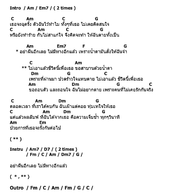 คอร์ดเพลง เนื้อเพลง ไม่เอาแล้ว(ชีวิตนี้เพื่อเธอ), คอร์ดเพลง ไม่เอาแล้ว(ชีวิตนี้เพื่อเธอ) ของ Twin Soul, คอร์ดเพลงของ Twin Soul, เนื้อร้อง ไม่เอาแล้ว(ชีวิตนี้เพื่อเธอ) Twin Soul, ไม่เอาแล้ว(ชีวิตนี้เพื่อเธอ) คอร์ดง่าย ๆ, คอร์ด ไม่เอาแล้ว(ชีวิตนี้เพื่อเธอ) ต้นฉบับ