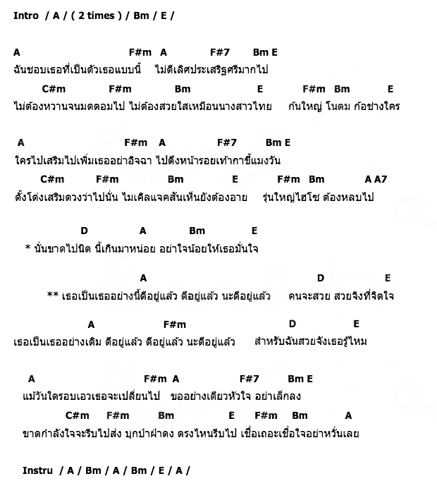 คอร์ดเพลง เนื้อเพลง สวย, คอร์ดเพลง สวย ของ Nursery Sound, คอร์ดเพลงของ Nursery Sound, เนื้อร้อง สวย Nursery Sound, สวย คอร์ดง่าย ๆ, คอร์ด สวย ต้นฉบับ