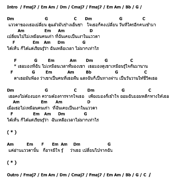 คอร์ดเพลง เนื้อเพลง แววตา, คอร์ดเพลง แววตา ของ โรส ศิรินทิพย์, คอร์ดเพลงของ โรส ศิรินทิพย์, เนื้อร้อง แววตา โรส ศิรินทิพย์, แววตา คอร์ดง่าย ๆ, คอร์ด แววตา ต้นฉบับ