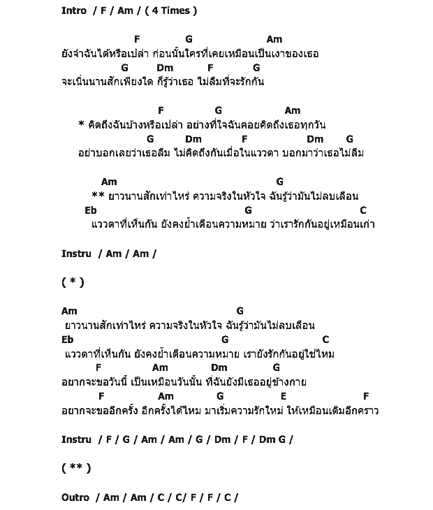 คอร์ดเพลง เนื้อเพลง ยังรักกันอยู่ใช่ไหม, คอร์ดเพลง ยังรักกันอยู่ใช่ไหม ของ โบ สุนิตา, คอร์ดเพลงของ โบ สุนิตา, เนื้อร้อง ยังรักกันอยู่ใช่ไหม โบ สุนิตา, ยังรักกันอยู่ใช่ไหม คอร์ดง่าย ๆ, คอร์ด ยังรักกันอยู่ใช่ไหม ต้นฉบับ