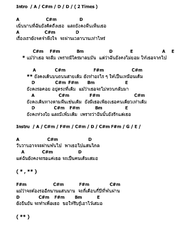 คอร์ดเพลง เนื้อเพลง ถนนคนเดิม, คอร์ดเพลง ถนนคนเดิม ของ เต้ย วชิระ, คอร์ดเพลงของ เต้ย วชิระ, เนื้อร้อง ถนนคนเดิม เต้ย วชิระ, ถนนคนเดิม คอร์ดง่าย ๆ, คอร์ด ถนนคนเดิม ต้นฉบับ