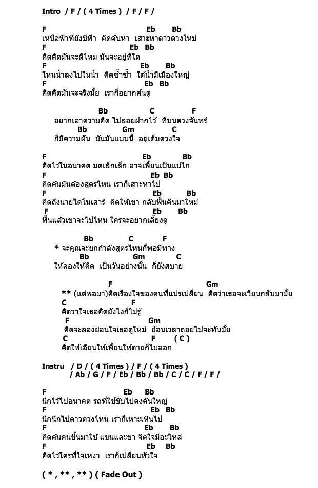 คอร์ดเพลง เนื้อเพลง นักคิด, คอร์ดเพลง นักคิด ของ วงตาวัน, คอร์ดเพลงของ วงตาวัน, เนื้อร้อง นักคิด วงตาวัน, นักคิด คอร์ดง่าย ๆ, คอร์ด นักคิด ต้นฉบับ
