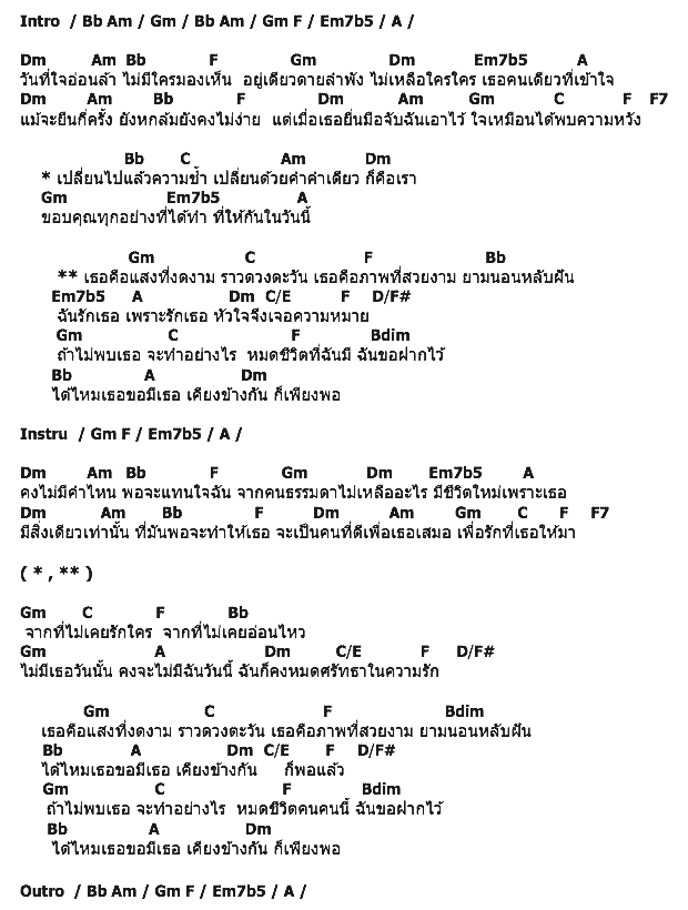 คอร์ดเพลง เนื้อเพลง ถ้าไม่พบเธอ, คอร์ดเพลง ถ้าไม่พบเธอ ของ พัดชา เอนกอายุวัฒน์, คอร์ดเพลงของ พัดชา เอนกอายุวัฒน์, เนื้อร้อง ถ้าไม่พบเธอ พัดชา เอนกอายุวัฒน์, ถ้าไม่พบเธอ คอร์ดง่าย ๆ, คอร์ด ถ้าไม่พบเธอ ต้นฉบับ