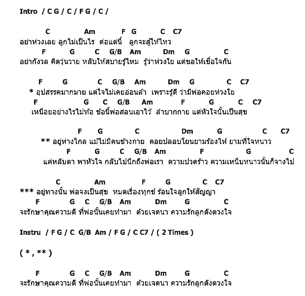 คอร์ดเพลง เนื้อเพลง อย่าห่วงเลยนะพ่อ, คอร์ดเพลง อย่าห่วงเลยนะพ่อ ของ ติ๊ก ชนัญ อาร์สยาม, คอร์ดเพลงของ ติ๊ก ชนัญ อาร์สยาม, เนื้อร้อง อย่าห่วงเลยนะพ่อ ติ๊ก ชนัญ อาร์สยาม, อย่าห่วงเลยนะพ่อ คอร์ดง่าย ๆ, คอร์ด อย่าห่วงเลยนะพ่อ ต้นฉบับ