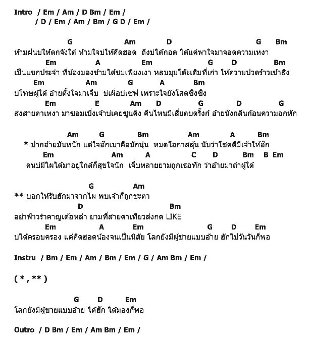 คอร์ดเพลง เนื้อเพลง โลกยังมีผู้ชายแบบอ้าย, คอร์ดเพลง โลกยังมีผู้ชายแบบอ้าย ของ มนต์แคน แก่นคูน, คอร์ดเพลงของ มนต์แคน แก่นคูน, เนื้อร้อง โลกยังมีผู้ชายแบบอ้าย มนต์แคน แก่นคูน, โลกยังมีผู้ชายแบบอ้าย คอร์ดง่าย ๆ, คอร์ด โลกยังมีผู้ชายแบบอ้าย ต้นฉบับ