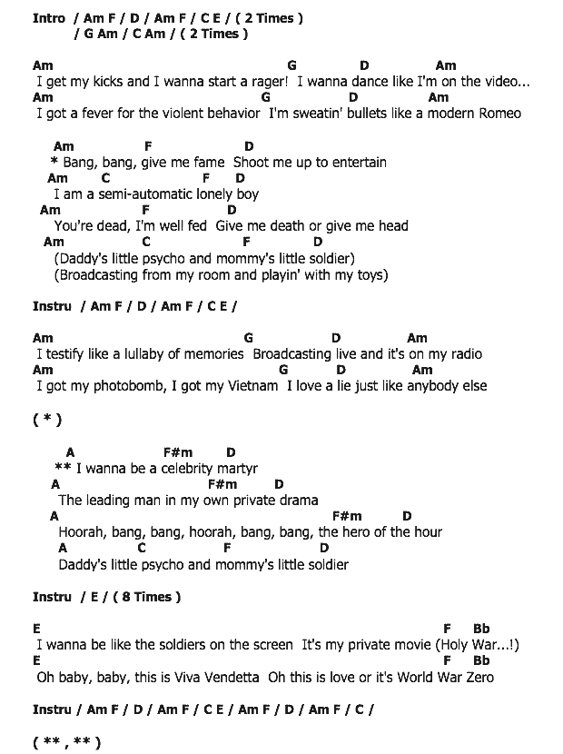 คอร์ดเพลง เนื้อเพลง Bang Bang, คอร์ดเพลง Bang Bang ของ Green Day, คอร์ดเพลงของ Green Day, เนื้อร้อง Bang Bang Green Day, Bang Bang คอร์ดง่าย ๆ, คอร์ด Bang Bang ต้นฉบับ