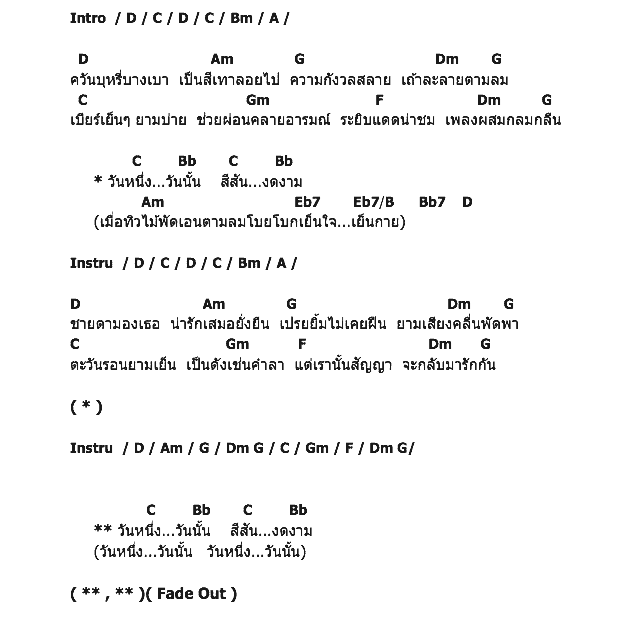 คอร์ดเพลง เนื้อเพลง วันหนึ่งวันนั้น, คอร์ดเพลง วันหนึ่งวันนั้น ของ สุรสีห์ อิทธิกุล, คอร์ดเพลงของ สุรสีห์ อิทธิกุล, เนื้อร้อง วันหนึ่งวันนั้น สุรสีห์ อิทธิกุล, วันหนึ่งวันนั้น คอร์ดง่าย ๆ, คอร์ด วันหนึ่งวันนั้น ต้นฉบับ