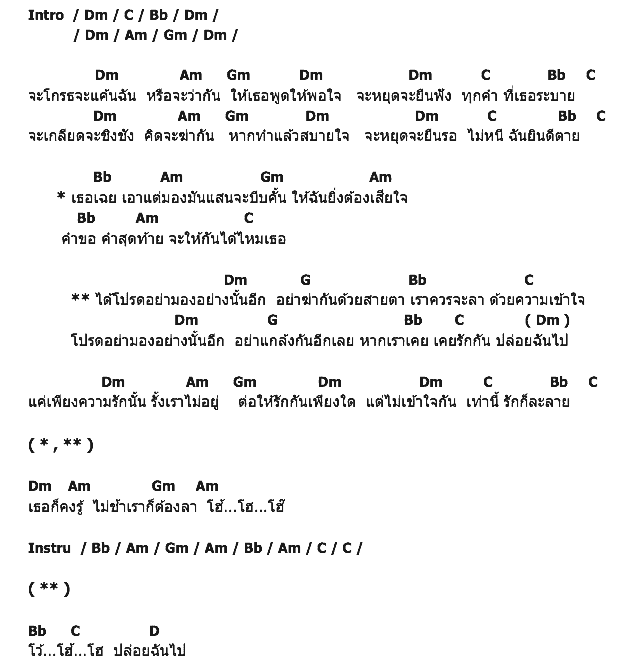คอร์ดเพลง เนื้อเพลง ปล่อยฉันไป, คอร์ดเพลง ปล่อยฉันไป ของ มาช่า, คอร์ดเพลงของ มาช่า, เนื้อร้อง ปล่อยฉันไป มาช่า, ปล่อยฉันไป คอร์ดง่าย ๆ, คอร์ด ปล่อยฉันไป ต้นฉบับ