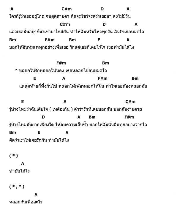คอร์ดเพลง เนื้อเพลง หลอก, คอร์ดเพลง หลอก ของ ละอ่อน, คอร์ดเพลงของ ละอ่อน, เนื้อร้อง หลอก ละอ่อน, หลอก คอร์ดง่าย ๆ, คอร์ด หลอก ต้นฉบับ
