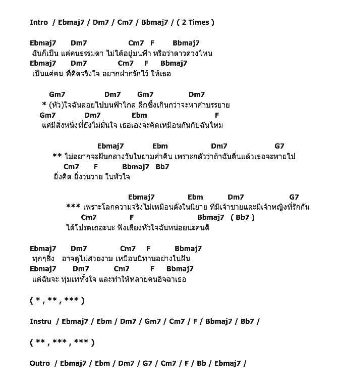 คอร์ดเพลง เนื้อเพลง กลางคืนฝันกลางวันละเมอ, คอร์ดเพลง กลางคืนฝันกลางวันละเมอ ของ Habanero Project, คอร์ดเพลงของ Habanero Project, เนื้อร้อง กลางคืนฝันกลางวันละเมอ Habanero Project, กลางคืนฝันกลางวันละเมอ คอร์ดง่าย ๆ, คอร์ด กลางคืนฝันกลางวันละเมอ ต้นฉบับ