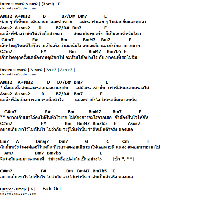 คอร์ดเพลง เนื้อเพลง ตัวจริงของเธอ, คอร์ดเพลง ตัวจริงของเธอ ของ Double U, คอร์ดเพลงของ Double U, เนื้อร้อง ตัวจริงของเธอ Double U, ตัวจริงของเธอ คอร์ดง่าย ๆ, คอร์ด ตัวจริงของเธอ ต้นฉบับ