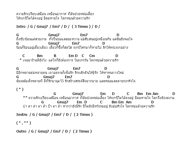 คอร์ดเพลง เนื้อเพลง โลกหมุนด้วยความรัก, คอร์ดเพลง โลกหมุนด้วยความรัก ของ Crescendo, คอร์ดเพลงของ Crescendo, เนื้อร้อง โลกหมุนด้วยความรัก Crescendo, โลกหมุนด้วยความรัก คอร์ดง่าย ๆ, คอร์ด โลกหมุนด้วยความรัก ต้นฉบับ