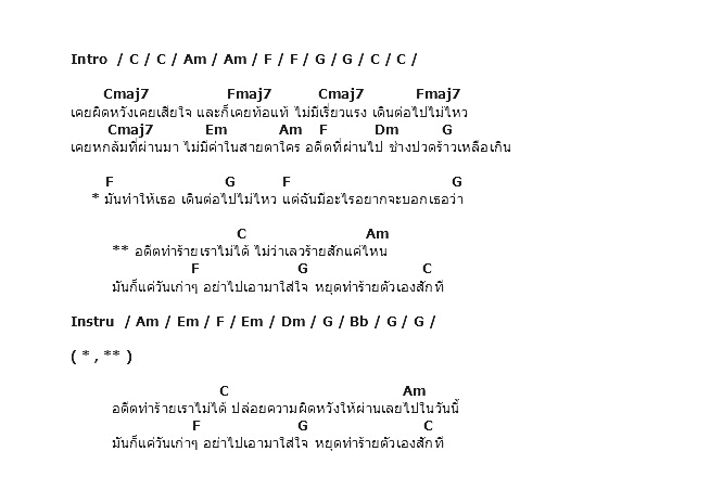 คอร์ดเพลง เนื้อเพลง อดีตทำร้ายเราไม่ได้, คอร์ดเพลง อดีตทำร้ายเราไม่ได้ ของ Joey Yuusho Band, คอร์ดเพลงของ Joey Yuusho Band, เนื้อร้อง อดีตทำร้ายเราไม่ได้ Joey Yuusho Band, อดีตทำร้ายเราไม่ได้ คอร์ดง่าย ๆ, คอร์ด อดีตทำร้ายเราไม่ได้ ต้นฉบับ