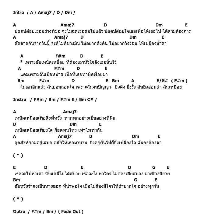 คอร์ดเพลง เนื้อเพลง เหนื่อย, คอร์ดเพลง เหนื่อย ของ Double U, คอร์ดเพลงของ Double U, เนื้อร้อง เหนื่อย Double U, เหนื่อย คอร์ดง่าย ๆ, คอร์ด เหนื่อย ต้นฉบับ