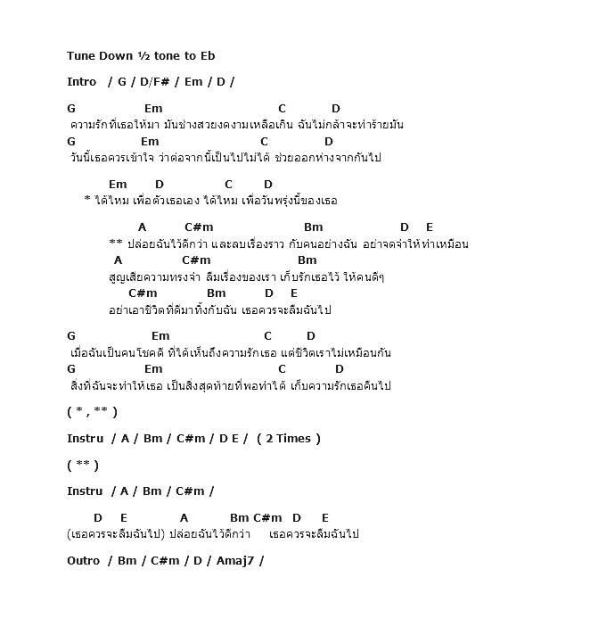 คอร์ดเพลง เนื้อเพลง สูญเสียความทรงจำ, คอร์ดเพลง สูญเสียความทรงจำ ของ Harem Belle, คอร์ดเพลงของ Harem Belle, เนื้อร้อง สูญเสียความทรงจำ Harem Belle, สูญเสียความทรงจำ คอร์ดง่าย ๆ, คอร์ด สูญเสียความทรงจำ ต้นฉบับ